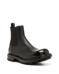 Alexander McQueen Contrast Toecap Leather Boots