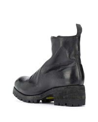 Guidi Creased Leather Ankle Boots