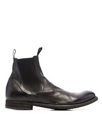 Officine Creative Creased Leather Ankle Boots
