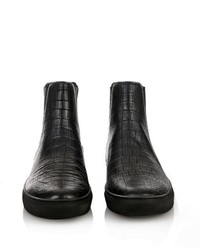 Christopher Kane Crocodile Effect Leather Boots