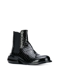 Maison Margiela Crocodile Effect Leather Boots