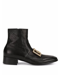 Dolce & Gabbana Dg Buckle Leather Ankle Boots