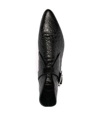 Saint Laurent Dixon Crocodile Embossed Leather Boots