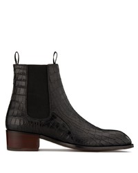 Giuseppe Zanotti Embossed Croc Effect Ankle Boots