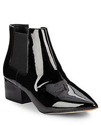 French Connection Ronan Faux Patent Leather Point Toe Chelsea Boots