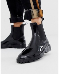 ASOS DESIGN Gentle Chunky Chelsea Rain Boots