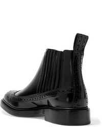 Joseph Glossed Leather Chelsea Boots Black