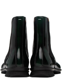 Maison Margiela Green Leather Chelsea Boots