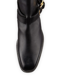 Tom Ford Guilford Leather Chelsea Buckle Boot Black