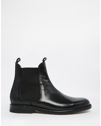 H By Hudson Hudson London Sophie Black Leather Chelsea Ankle Boots