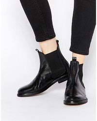 H By Hudson Hudson London Sophie Black Leather Chelsea Ankle Boots