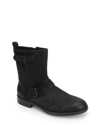 Kenneth Cole Hugh Double Leather Boot In Black At Nordstrom