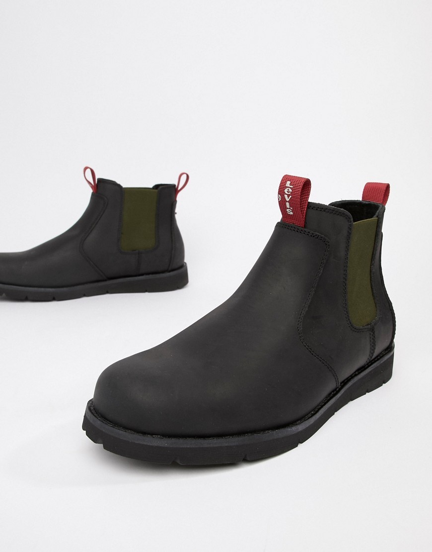 Jax Leather Chelsea Boot In Black 