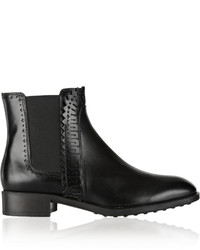 Tod's Laser Cut Leather Chelsea Boots