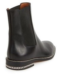 Givenchy Leather Chain Trimmed Chelsea Boots
