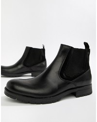 Jack & Jones Leather Chelsea Boot