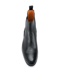 Santoni Leather Chelsea Boots