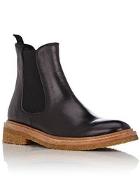 Barneys New York Leather Chelsea Boots Black