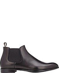 Giorgio Armani Leather Chelsea Boots Black