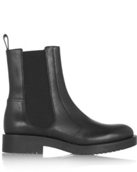 Jil Sander Navy Leather Chelsea Boots