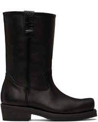 Our Legacy Leather Flat Toe Biker Boots