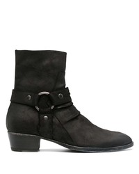 MATT MORO Leather Harness Ankle Boots
