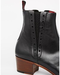 Jeffery West Leather Heel Chelsea Boots