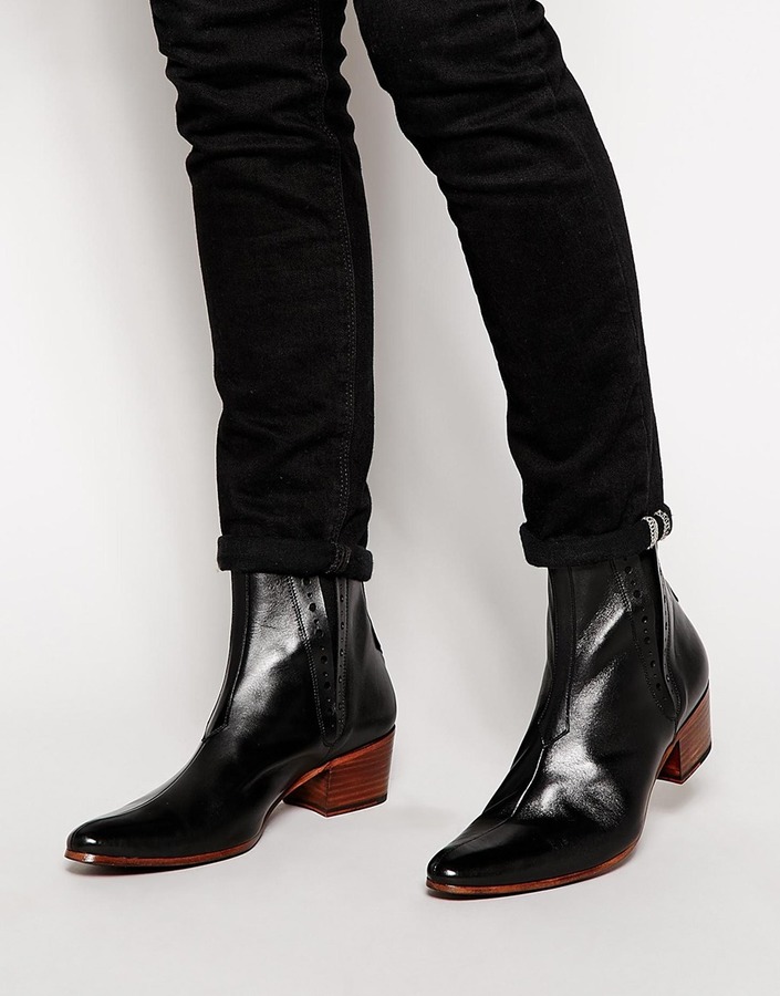 West Leather Heel Chelsea $344 Asos | Lookastic