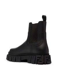 Fendi Leather Slip On Ankle Boots