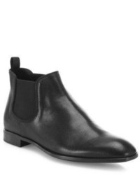 Giorgio Armani Leather Slip On Chelsea Boots