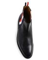 Thom Browne Leather Tricolor Panel Chelsea Boots