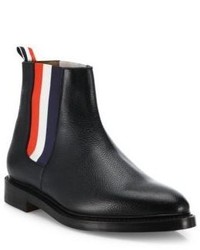 Thom Browne Leather Tricolor Panel Chelsea Boots
