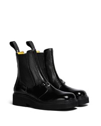 Marni Logo Embossed Leather Chelsea Boots