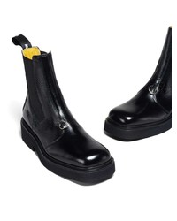 Marni Logo Embossed Leather Chelsea Boots
