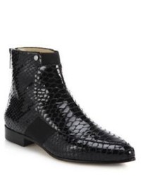 Jimmy Choo Malice Embossed Patent Leather Ankle Boots