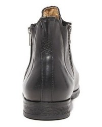 H By Hudson Mitchell Leather Double Zip Chelsea Boots