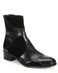 Alexander McQueen Mixed Media Leather Suede Chelsea Boots
