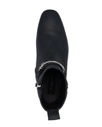 Philipp Plein Nabuk Leather Ankle Boots