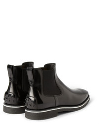 Tod's No Code Crepe Sole Leather Chelsea Boots