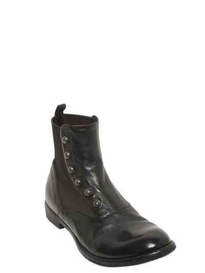 Officine Creative Leather Chelsea Cropped Boots, $591 | LUISAVIAROMA ...