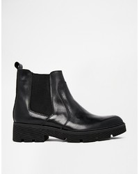 Dune Pallano Leather Pointed Chelsea Boot With Cleated Sole