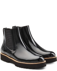 Hogan Patent Leather Chelsea Boots