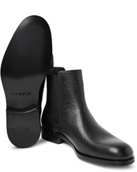 Lanvin Pebble Grain Leather Chelsea Boots