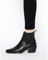 Dune Peetra Black Pointed Chelsea Boots