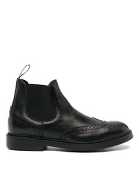 Doucal's Perforated Leather Ankle Boots