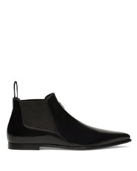 Dolce & Gabbana Pointed Tie Leather Ankle Boots