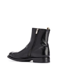 Officine Creative Polished Leather Ankle Boots