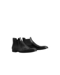 Burberry Polished Leather Chelsea Boots