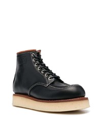 Kenzo Polished Leather Lace Up Boots