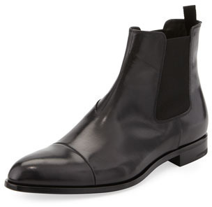 Prada Leather Chelsea Boot Black | Where to buy & how to wear